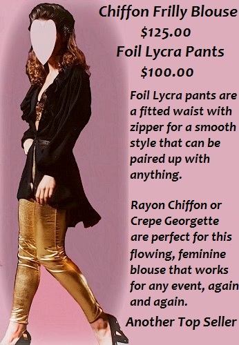 Gold Foil and Black Chiffon