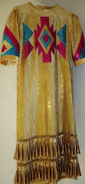 Aboriginal Performance Assemblies Gold Sequin Jingle Dress